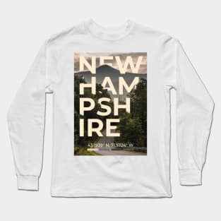 New Hampshire Travel Poster Long Sleeve T-Shirt